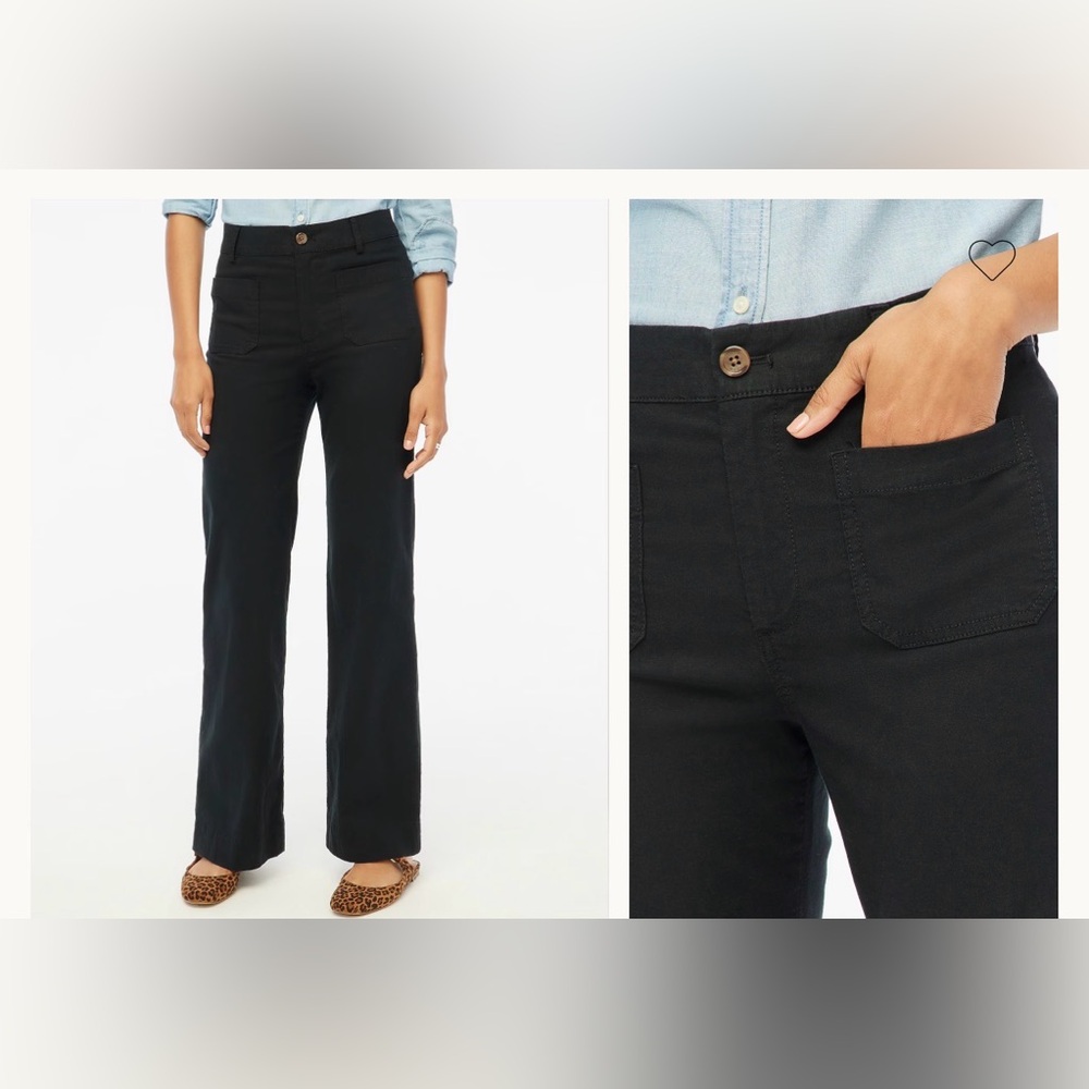 NWT J.Crew Factory Lizzie high-rise patch-pocket wide-leg pant